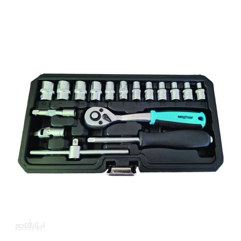 جعبه بکس 17 پارچه هواگیری مکس تاپ درایو 1/4 اینچ 1 جعبه بکس 17 پارچه هواگیری مکس تاپ درایو 1/4 اینچ